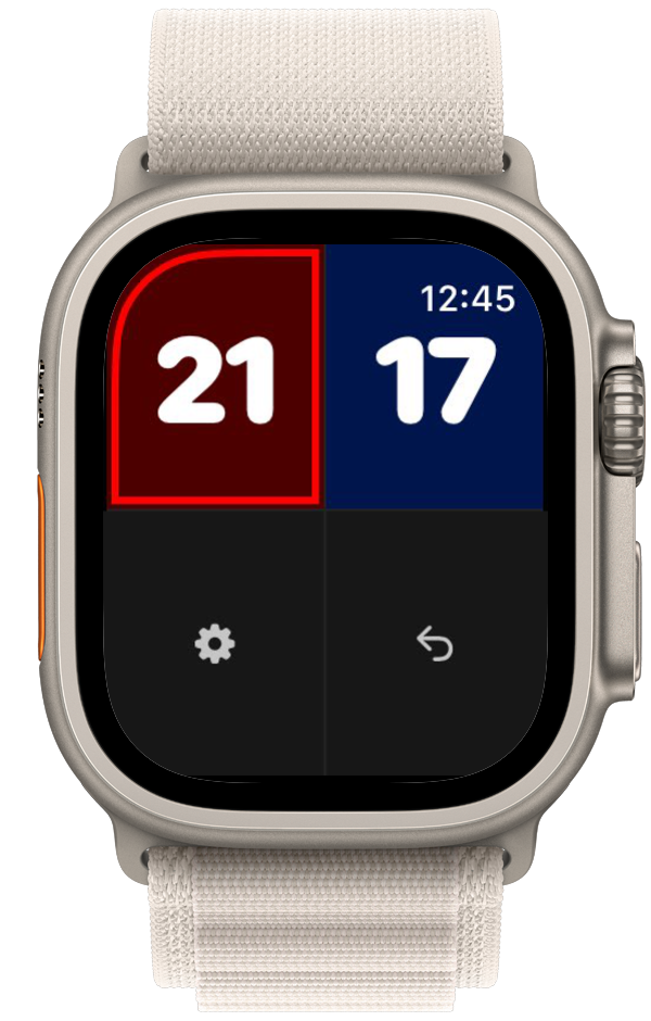 HyperScore Apple Watch scoreboard